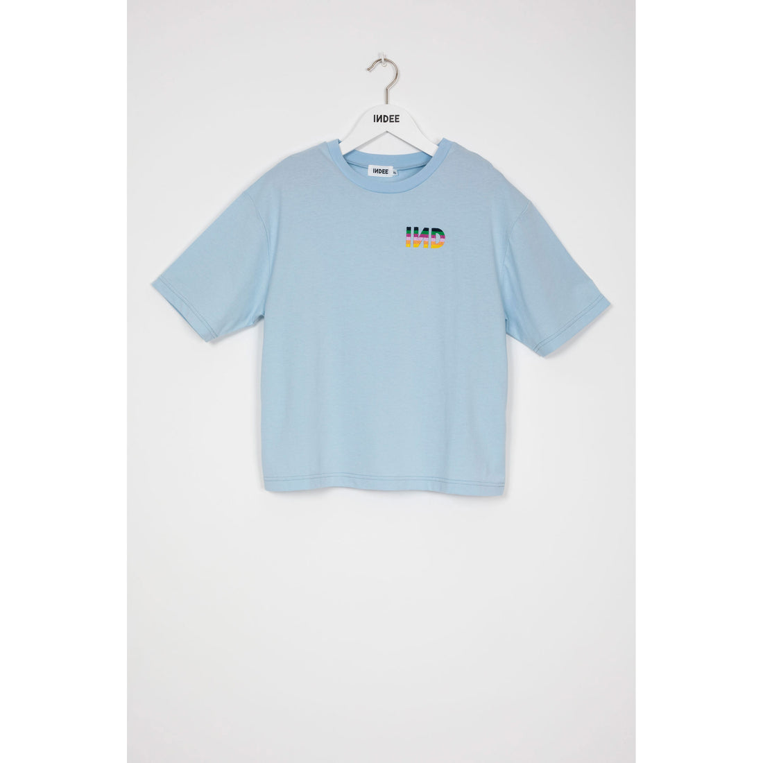 Indee Sky Blue Neworleans Embroidered Logo Tee