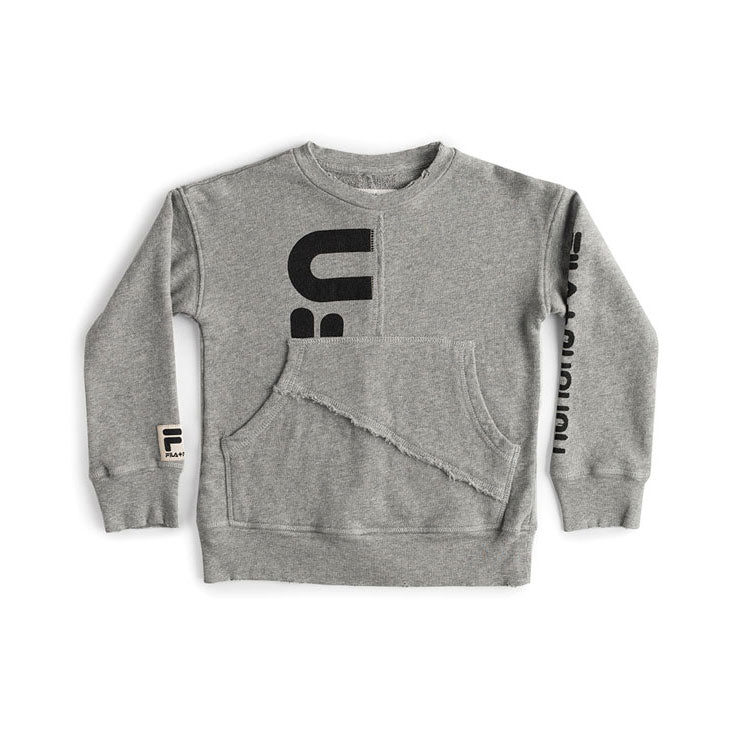 NUNUNU Heather Grey Fila X Nununu Deconstructed Sweatshirt