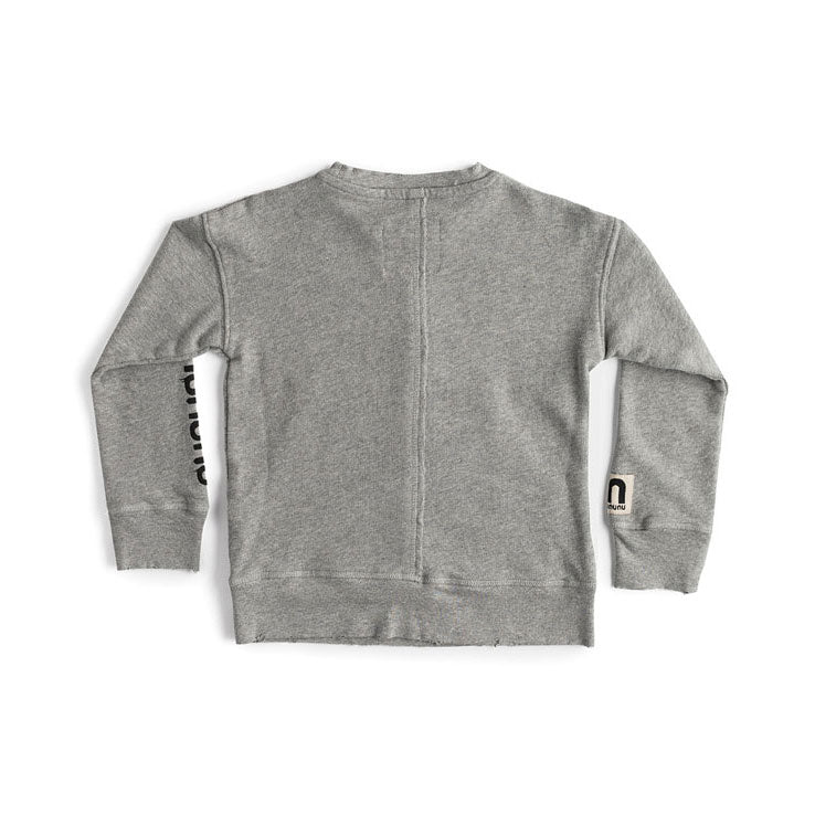 NUNUNU Heather Grey Fila X Nununu Deconstructed Sweatshirt