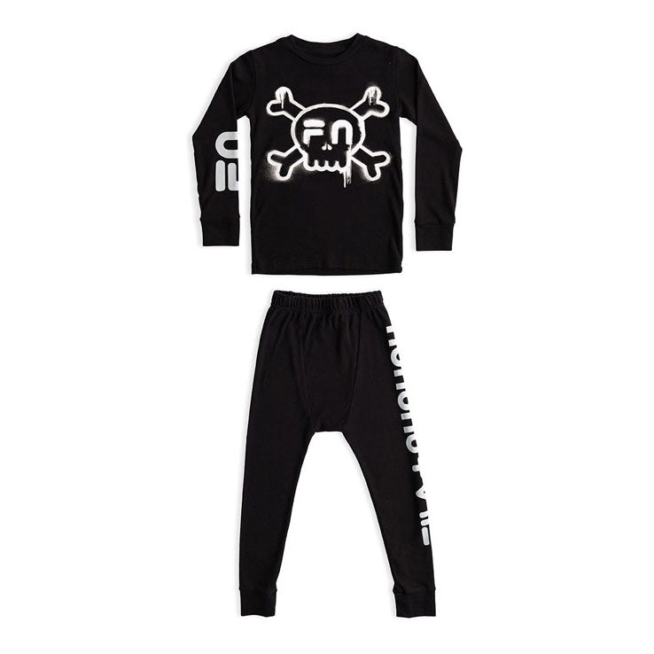 NUNUNU Black Fila X Nununu Skull Loungewear