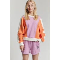Indee Lilac Multi Colored CN Sweatshirt
