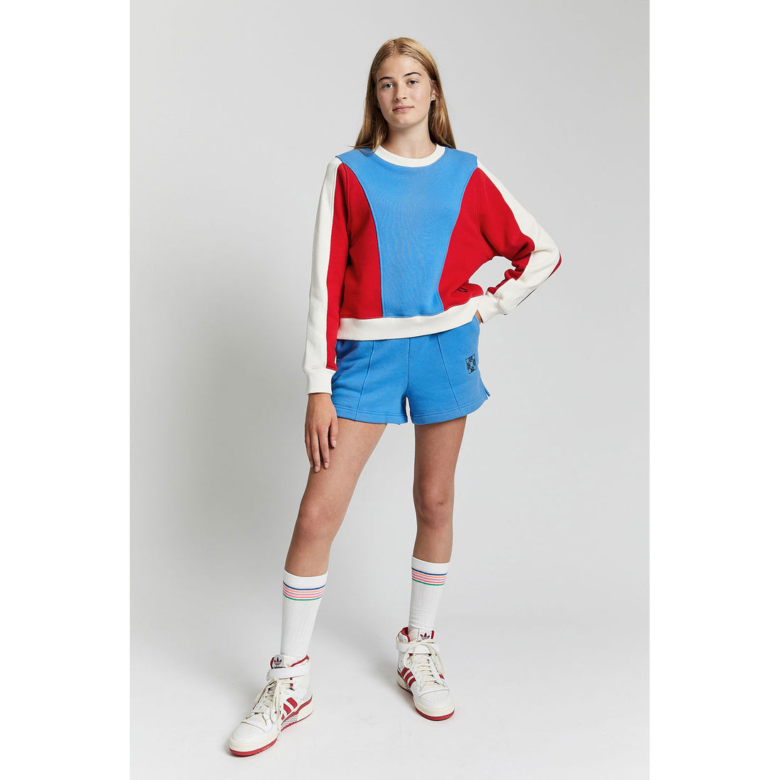 Indee Panama Blue Multi Colored CN Sweatshirt