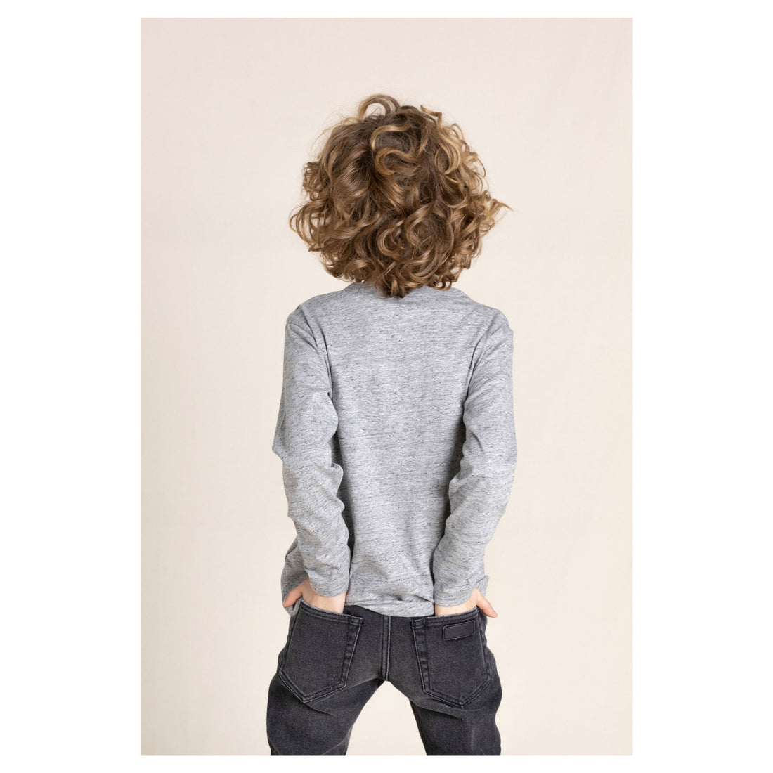 Finger in the Nose Nico Heather Grey Blue Skate Long Sleeve T-Shirt