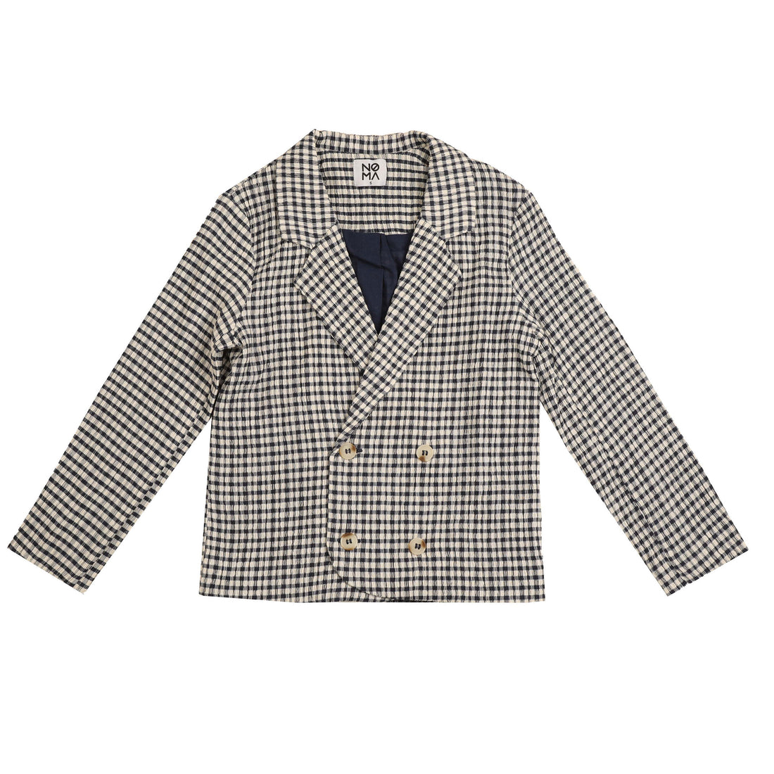 Noma Navy Gingham Classic Jacket