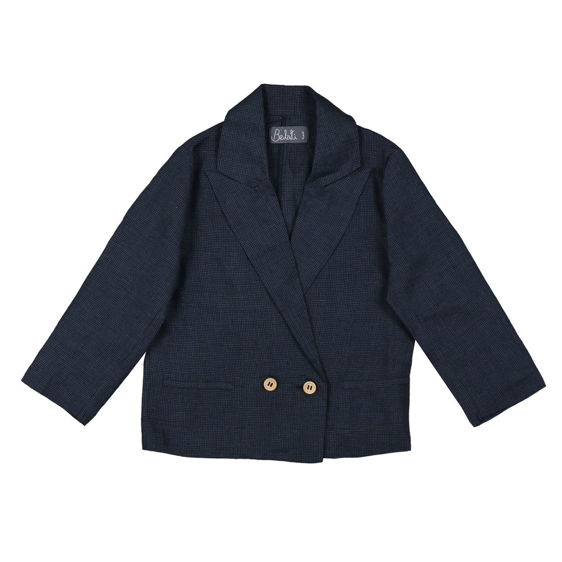 Noma Navy Mini Houndstooth 4 Button Jacket