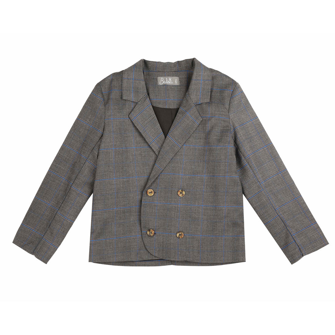 Noma Blue Plaid Double Breasted Jacket