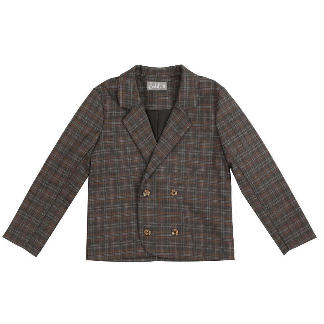 Noma Charcoal Plaid Double Breasted Jacket