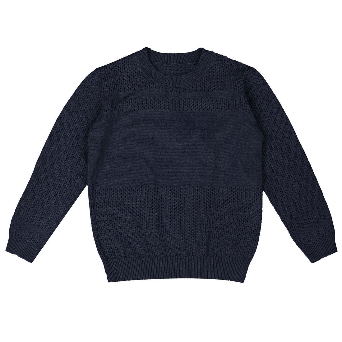 Noma Navy Pointelle Long Sleeve Knit
