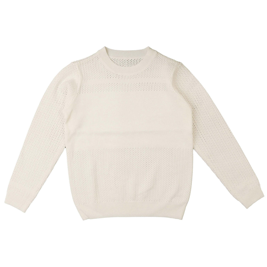 Noma White Pointelle Long Sleeve Knit