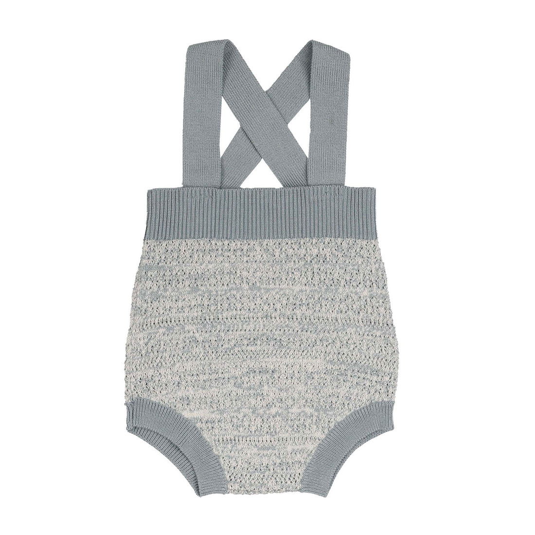 Noma Powder Blue Marled Textured Stripes Baby Knit