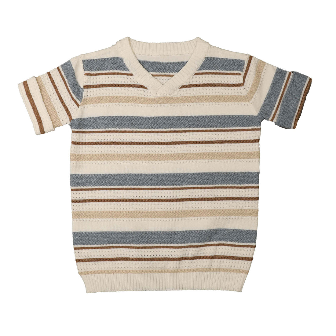 Noma Powder/Cinnamon Textured Stripe Knit