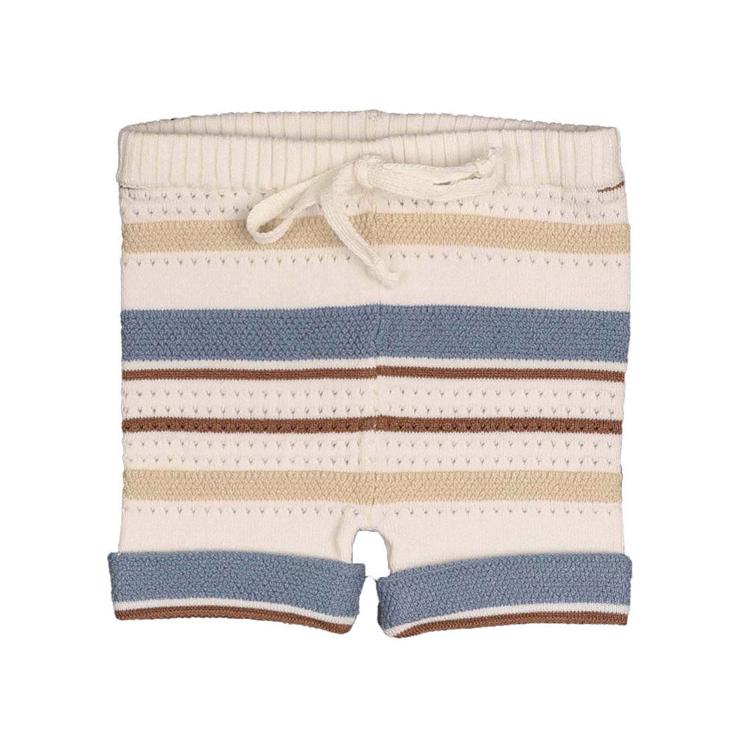 Noma Powder/Cinnamon Textured Stripe Shorts