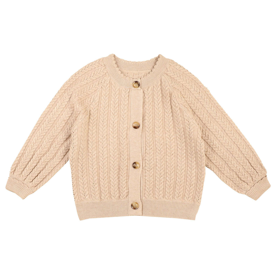 Noma Oatmeal Cable Pointelle Cardigan