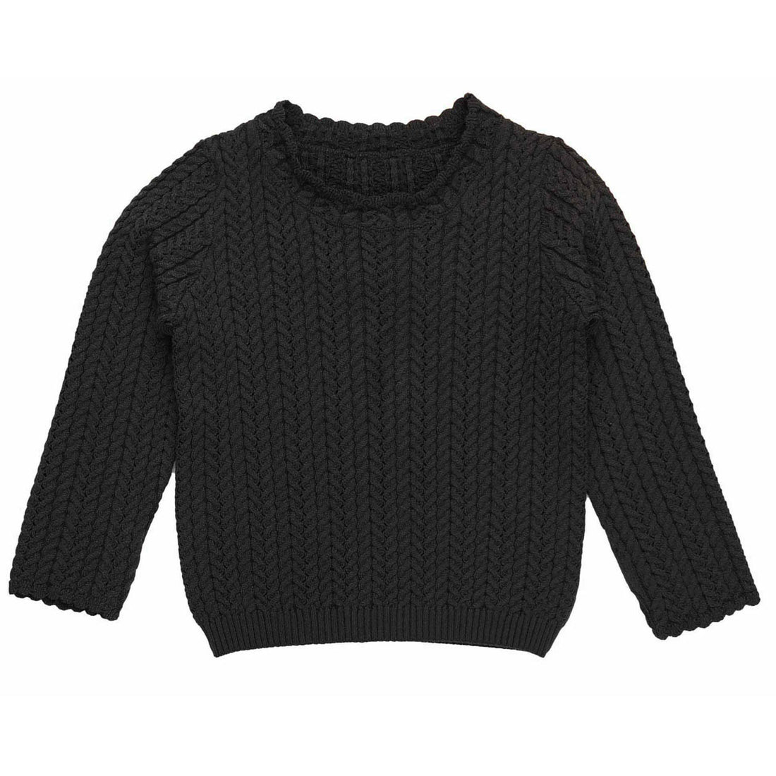 Noma Black Cable Pointelle Crew Neck