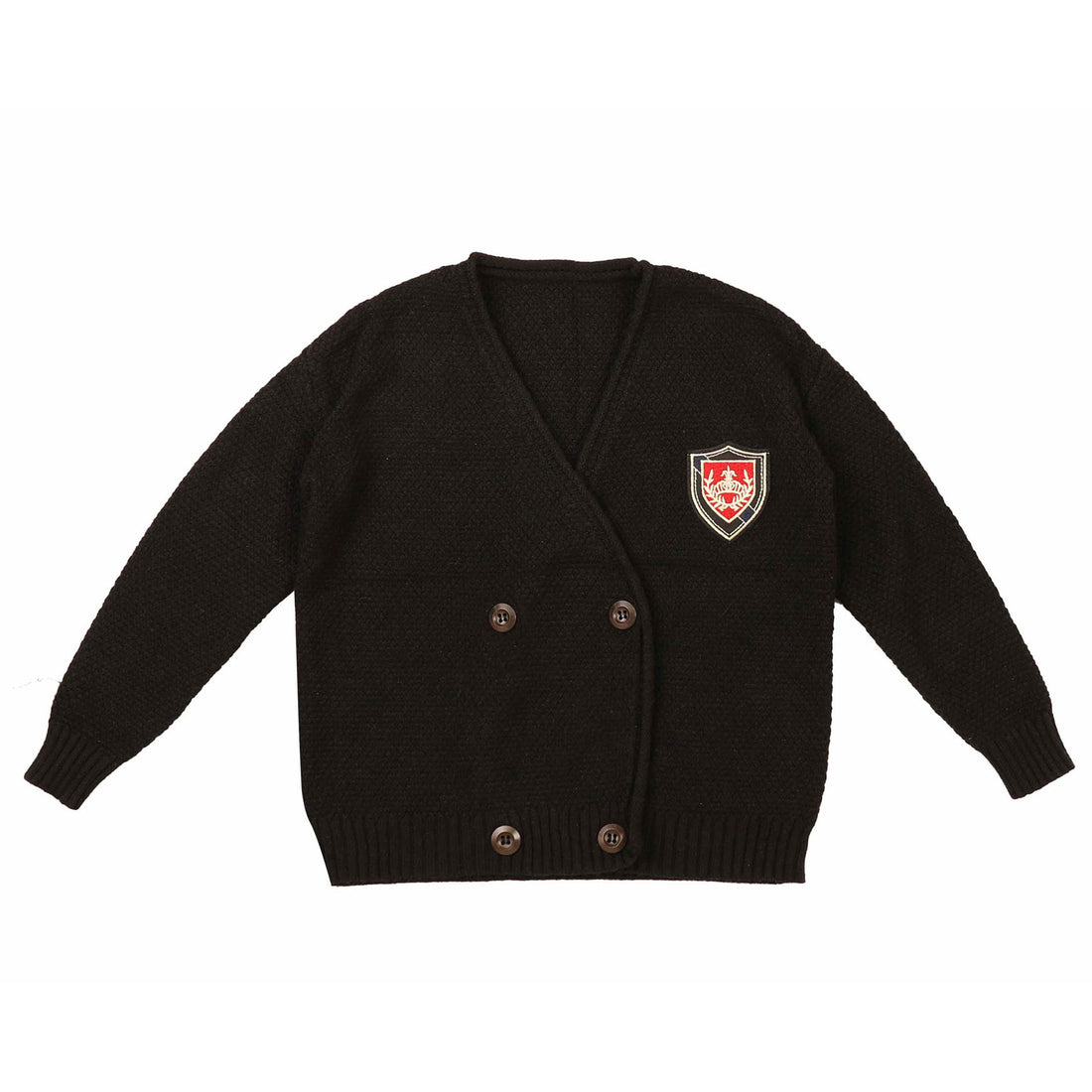 Noma Black Embroidered Logo Cardigan