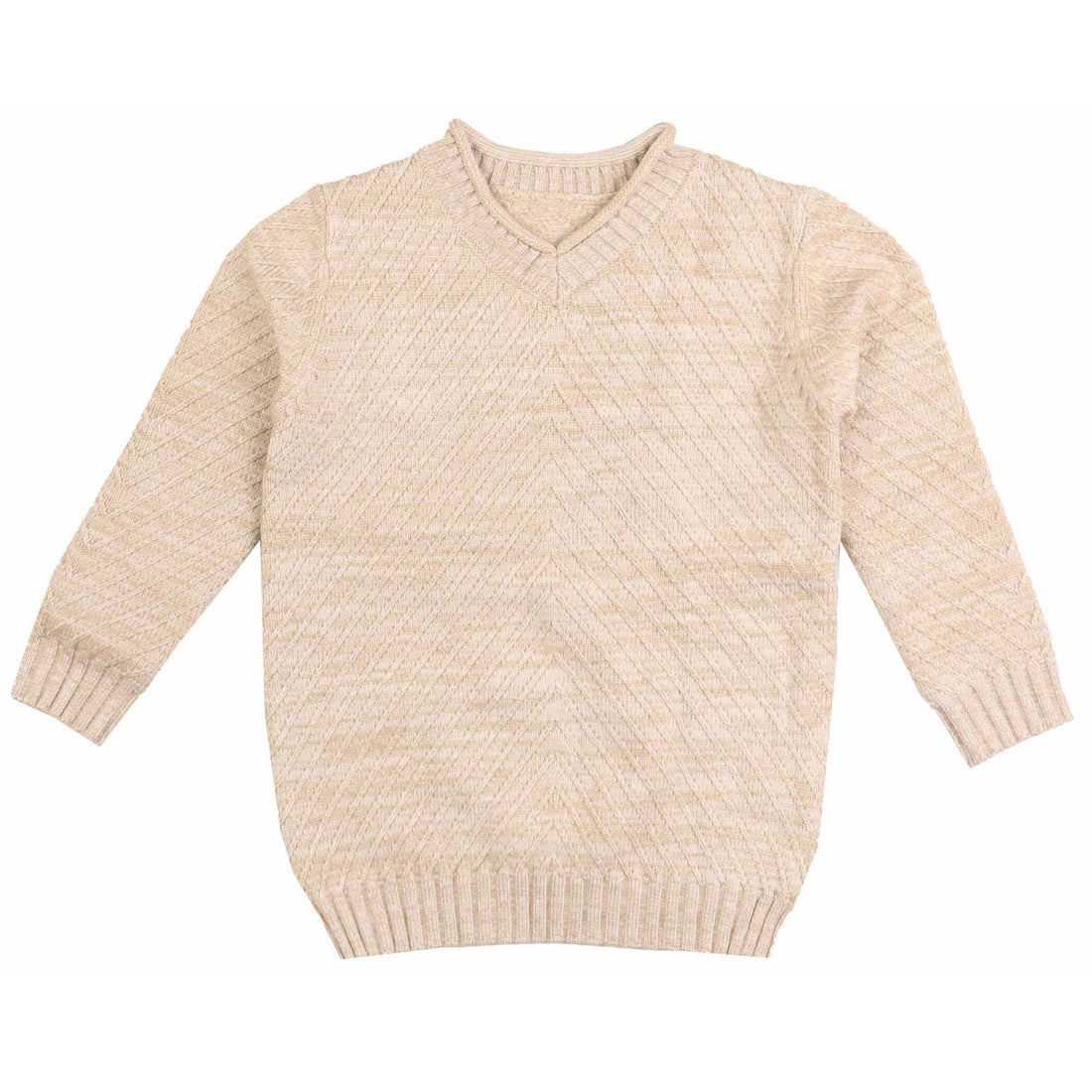 Noma Cream Chevron Knit Pullover