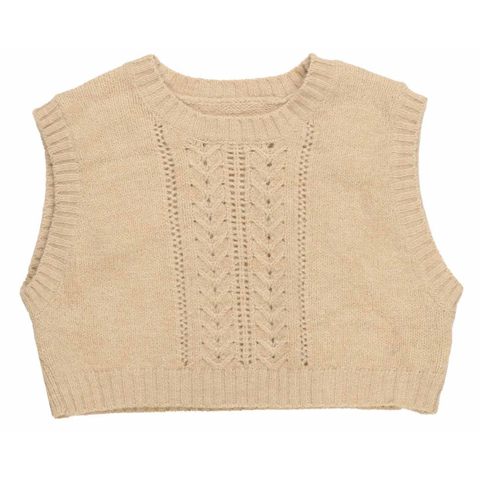 Noma Ivory Pointelle Knitted Vest