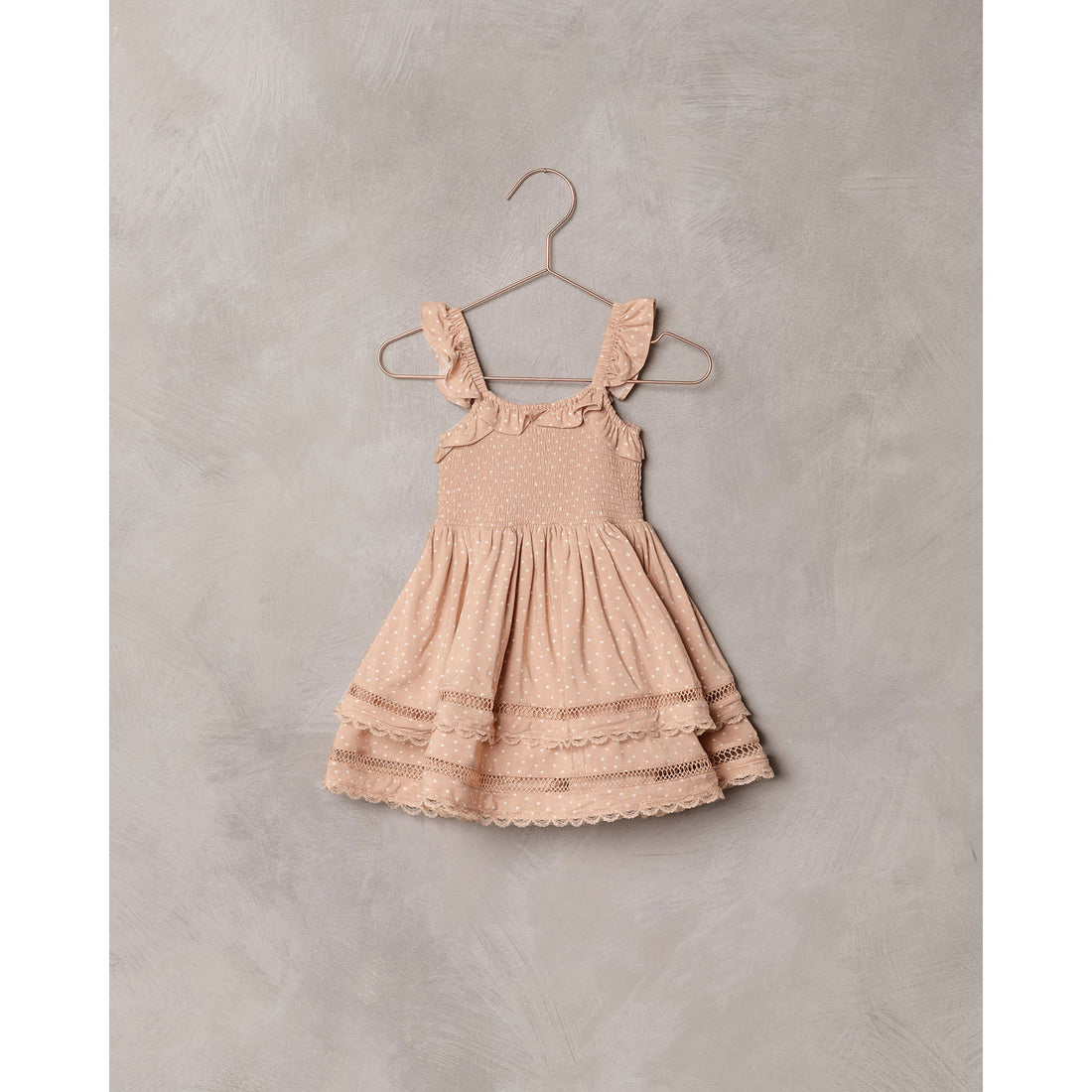 Noralee Birdie Dress- Apricot Dot