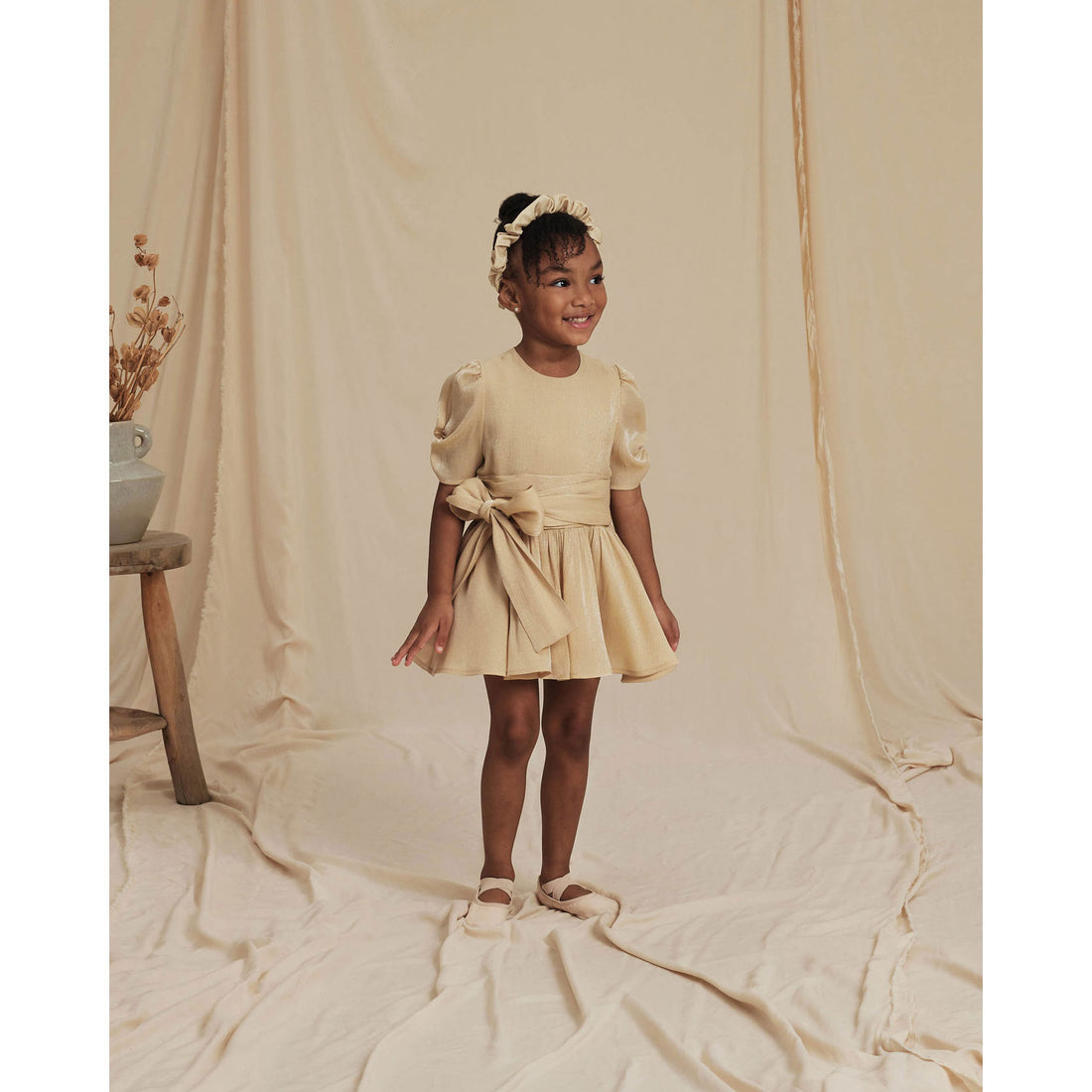 Noralee Joesephine Dress | Metallic Champagne