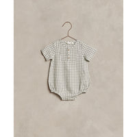Noralee Dusty Blue Gingham Beau Romper