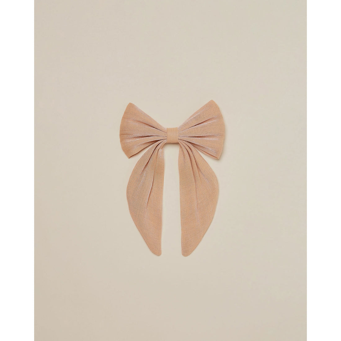Noralee Oversized Bow | Metallic Apricot