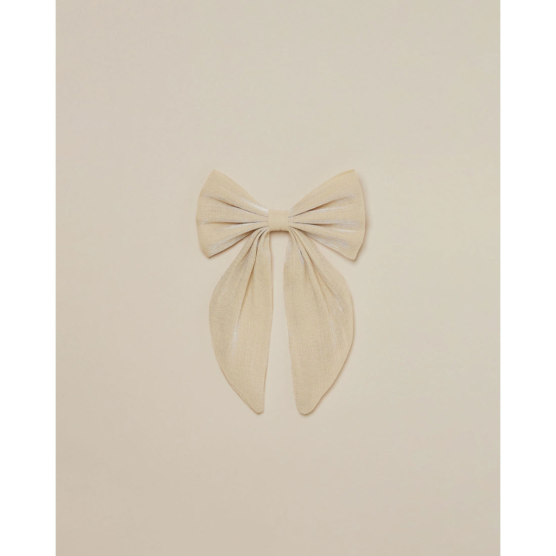 Noralee Oversized Bow | Metallic Champagne