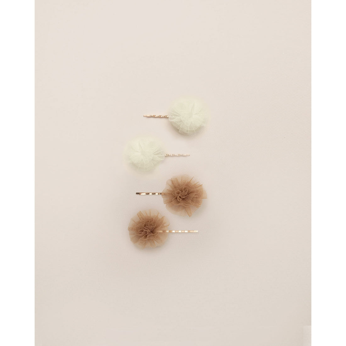 Noralee Pom Pom Hairpins | Apricot, Champagne
