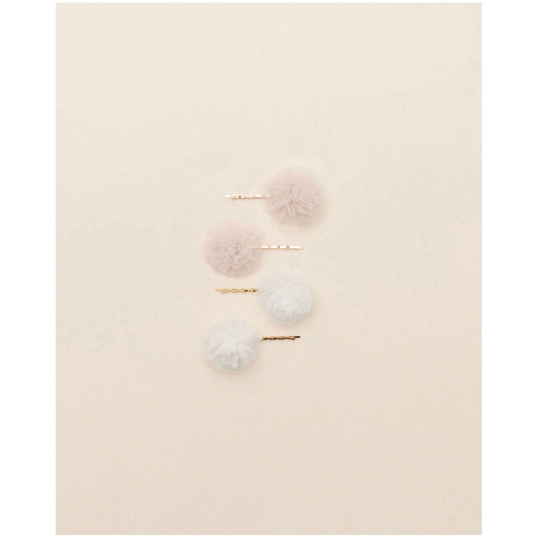 Noralee Powder Pink-Ivory Pom Pom Hair Pins