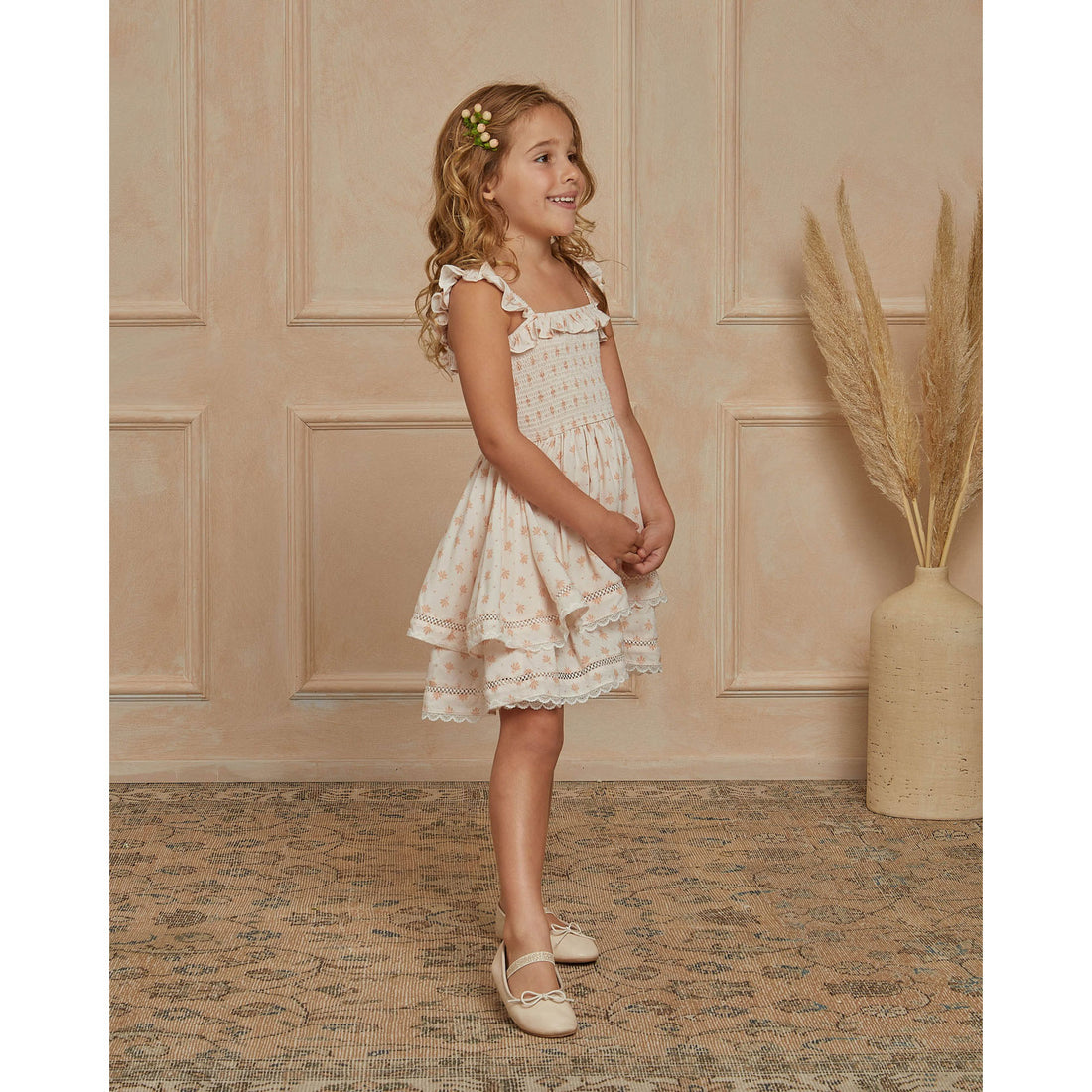 Noralee Powder-Pink Birdie Dress | Powder Pink Motif