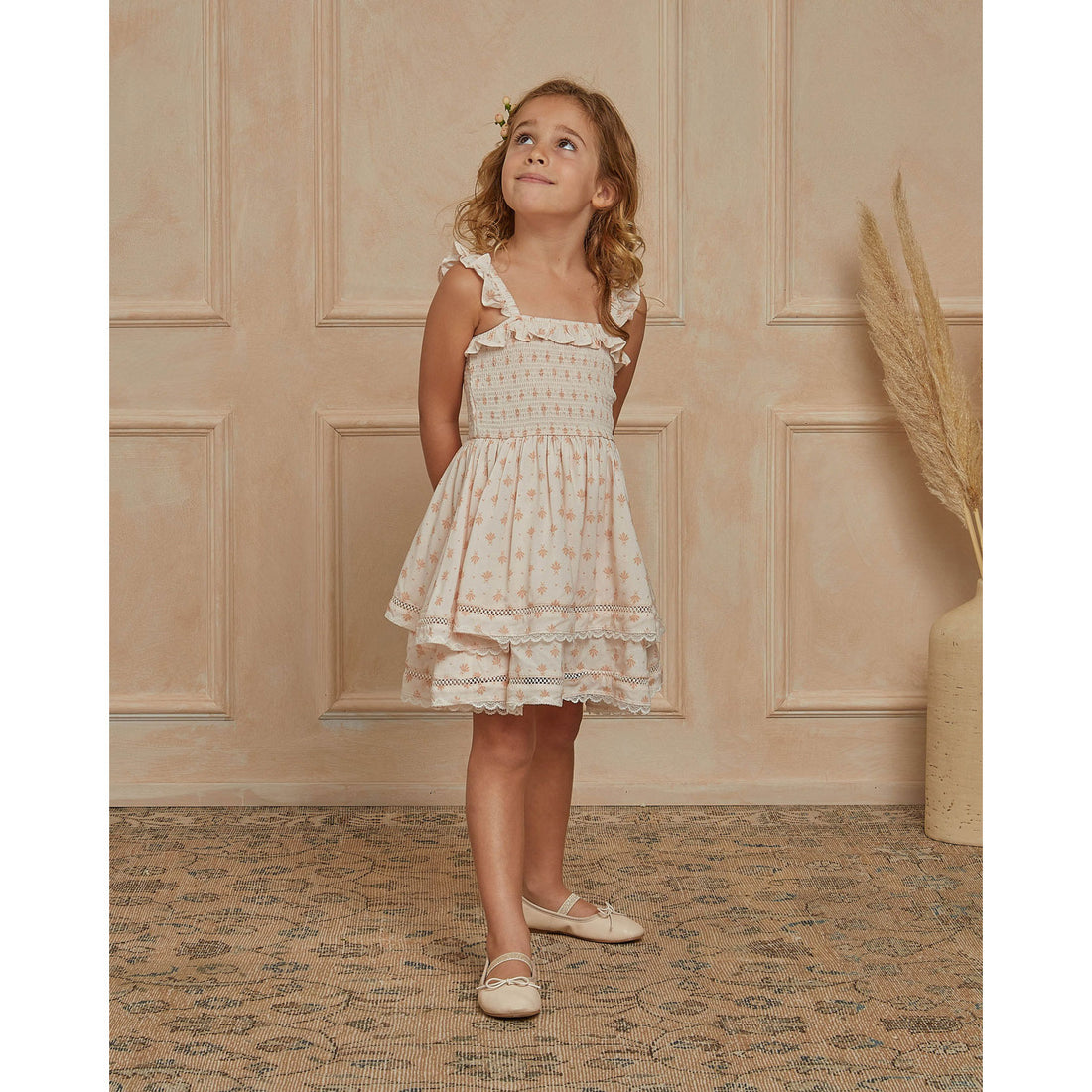 Noralee Powder-Pink Birdie Dress | Powder Pink Motif