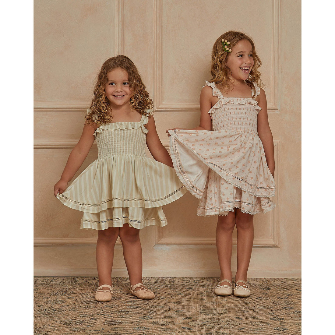 Noralee Sage-Stripe Birdie Dress | Sage Stripe
