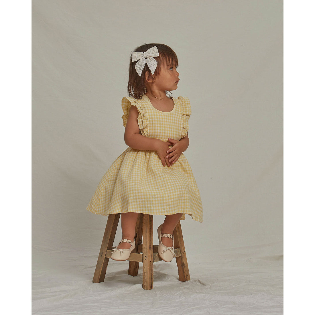 Noralee Lemon-Gingham Provence Dress | Lemon Gingham