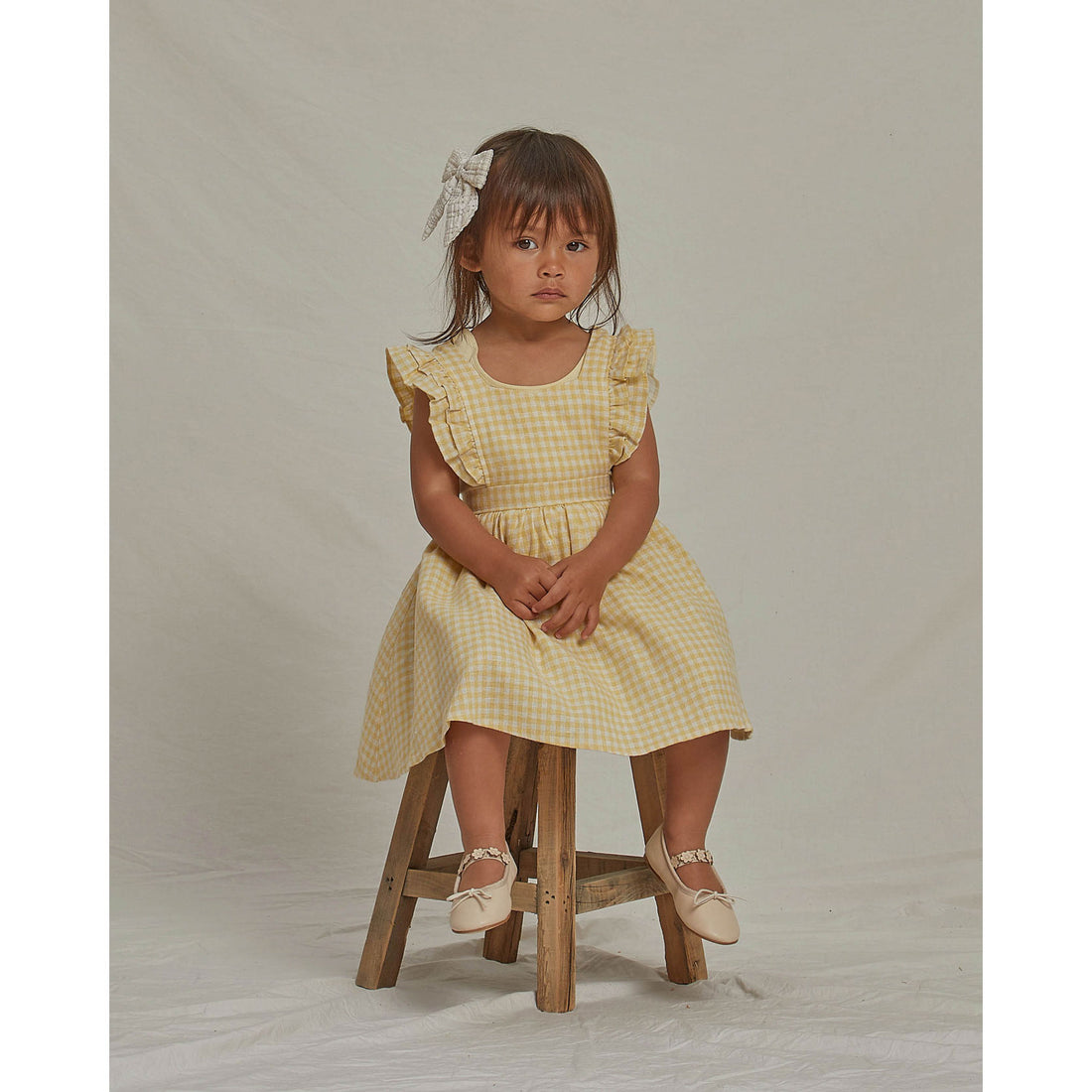 Noralee Lemon-Gingham Provence Dress | Lemon Gingham