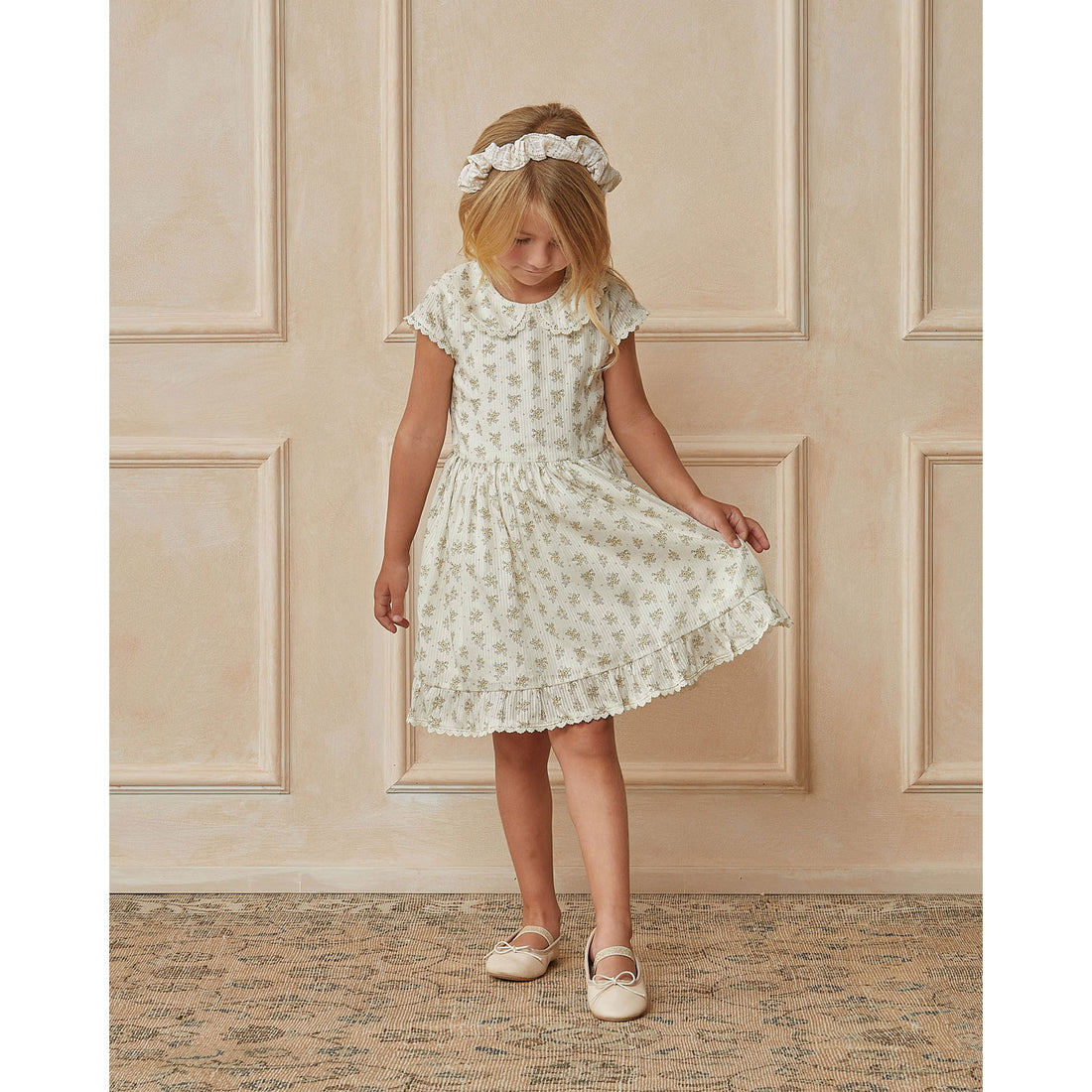 Noralee Natural Betty Dress | Lemon Ditsy