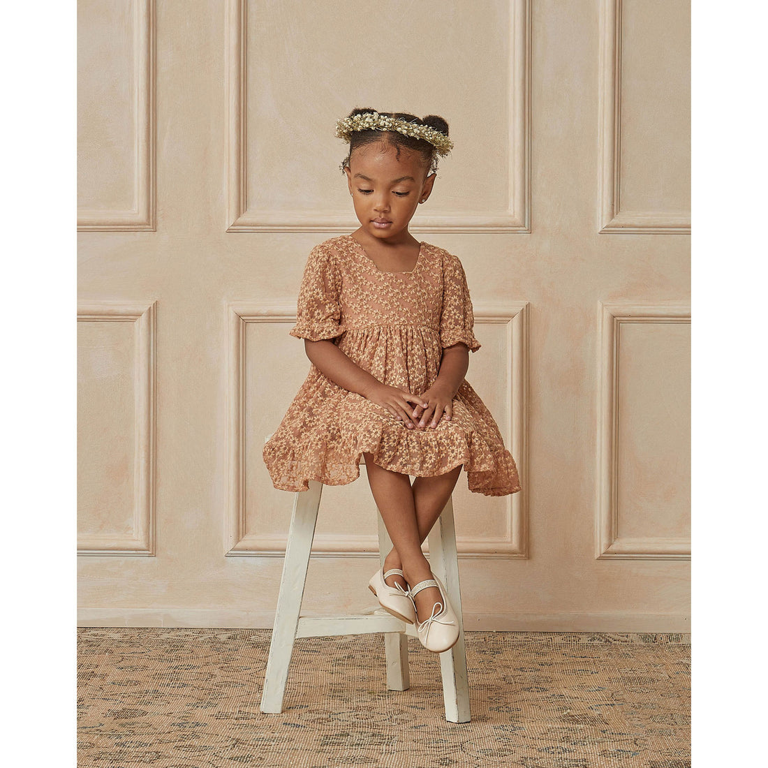 Noralee Dusty-Rose Quinn Dress Dusty Rose Floral Lace – Ladida