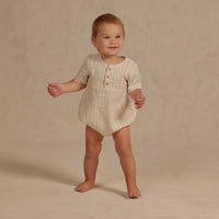 Noralee Ecru / Cafe Stripe Beau Romper