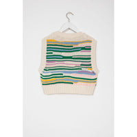 Indee Apple Green Multi Stripe Vest