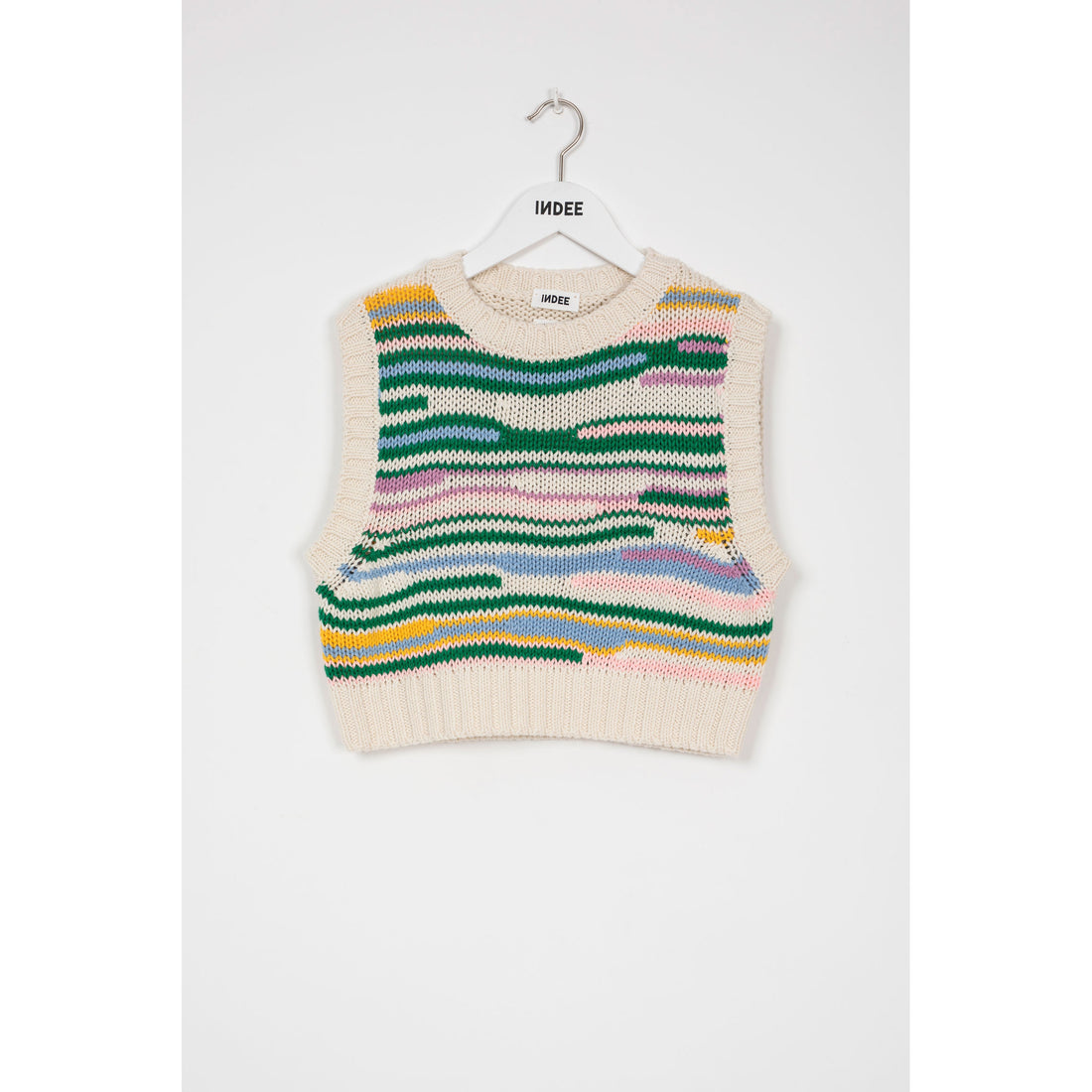 Indee Apple Green Multi Stripe Vest