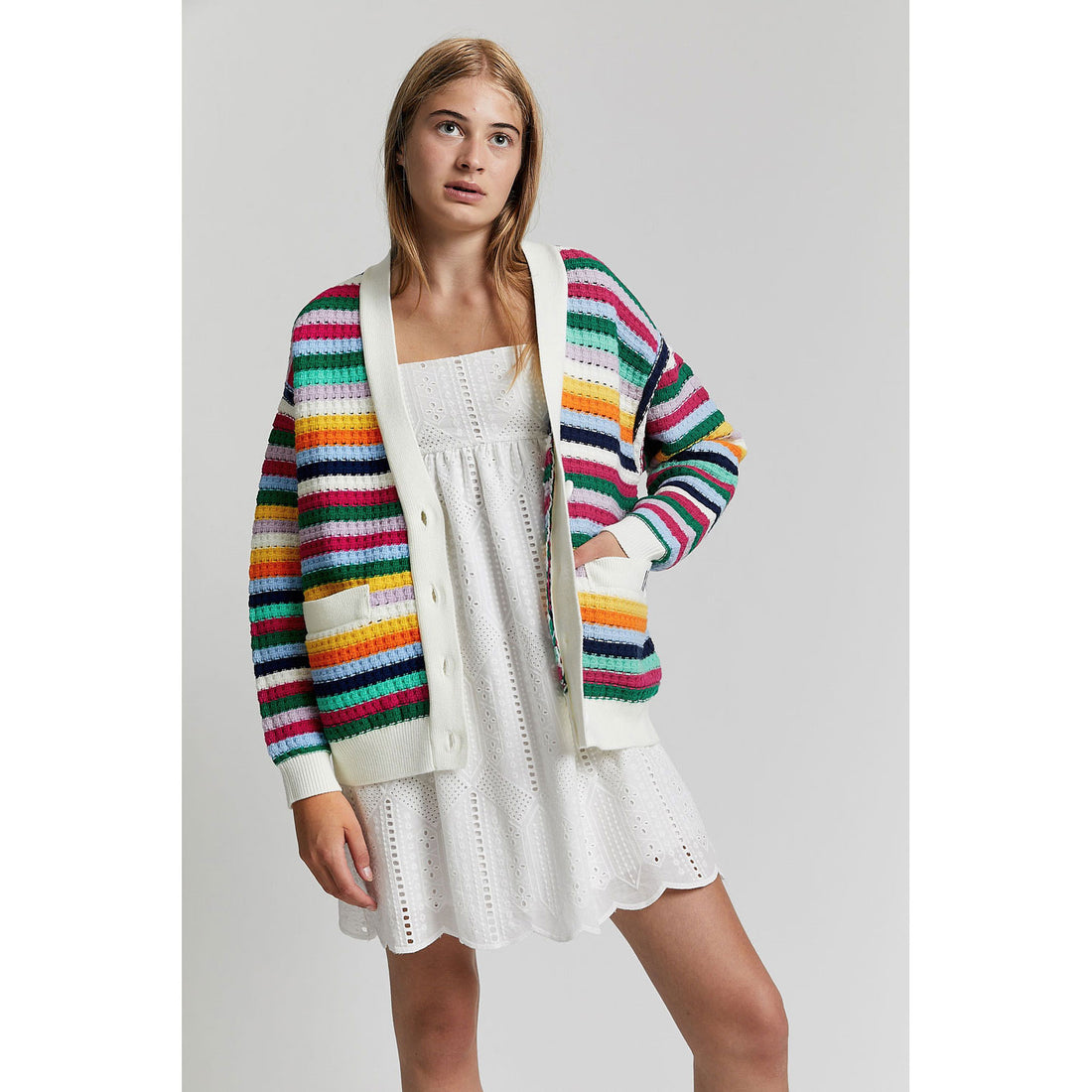 Indee Multi Striped Nora Long Cardigan