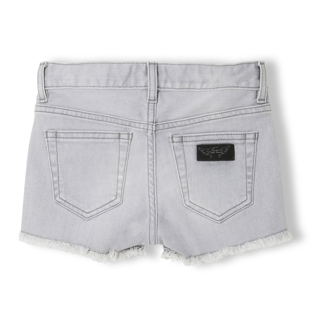 Finger in the Nose Bleached Grey Fringes Nova Shorts