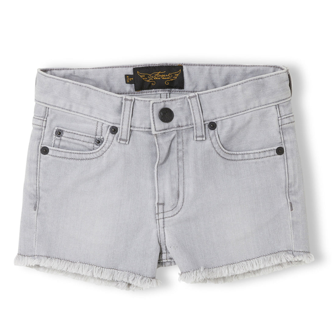 Finger in the Nose Bleached Grey Fringes Nova Shorts