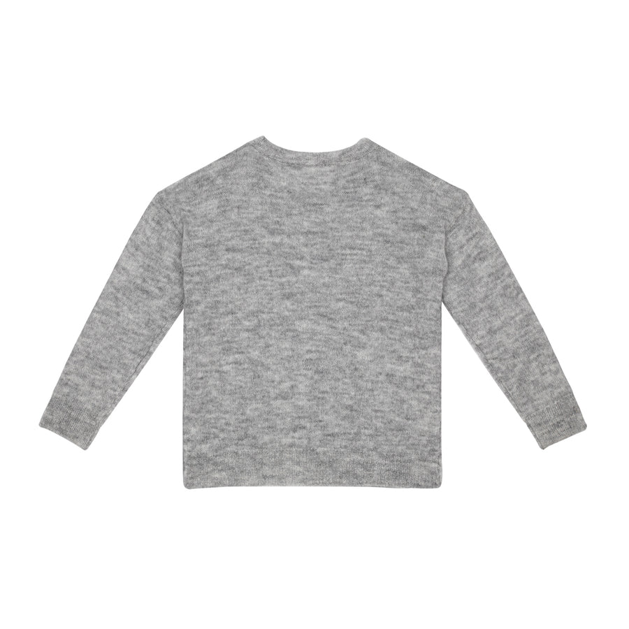 Little Hedonist Grey Melee Knitted Nova Pullover