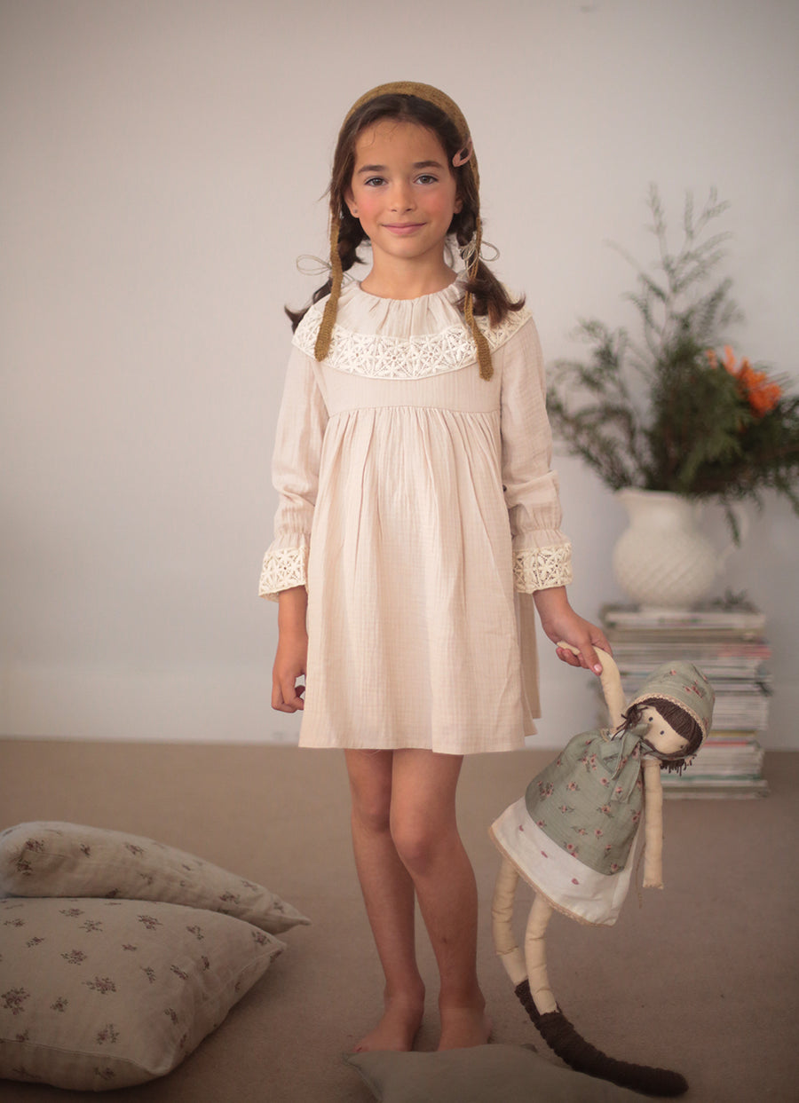 By Nine Beige Charlotte Dress