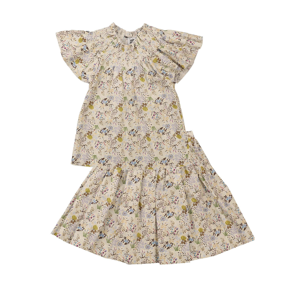 Noma White Floral Garden Floral 2 Pc Set