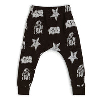 NUNUNU Black Starwars All Over Baggy Pants