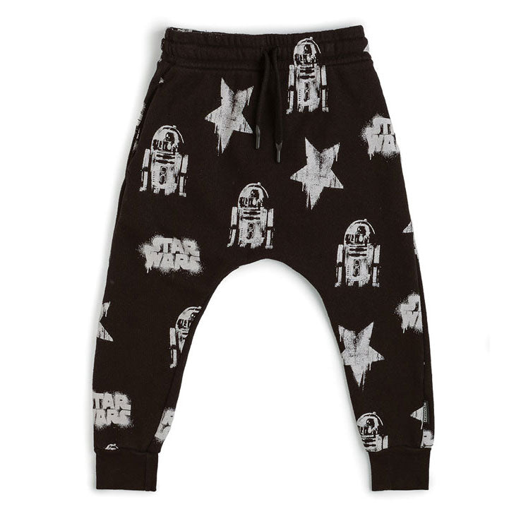 NUNUNU Black Starwars All Over Baggy Pants