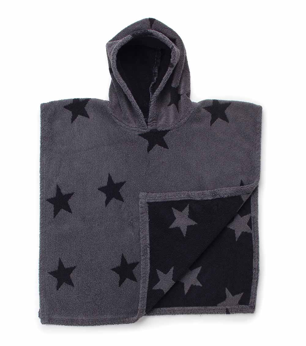 NUNUNU Dark Grey Star Poncho