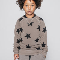 NUNUNU Earth Brown Star Sweatshirt