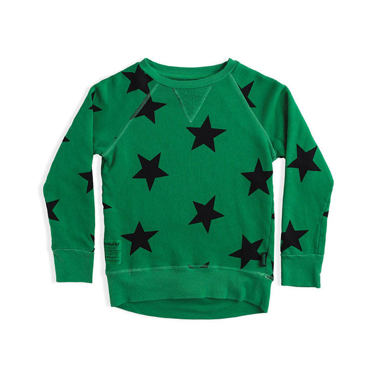 NUNUNU Moss Green Star Sweatshirt