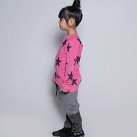NUNUNU Hot Pink Star Sweatshirt
